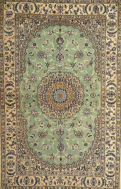 Nain fein, Persien, ca. 10 Jahre, Korkwolle mit Seide, ca. 165 x 102 cm, SchÄtzwert: 1750.- EURO, ca. 1,0 Mio. Kn/qm, EHZ: 1-2