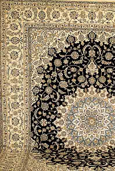 Nain, Persien, ca. 10 Jahre, Korkwolle mit Seide, ca. 403 x 302 cm, SchÄtzwert: 4200.- EURO, ca. 500.000 Kn/qm, EHZ: 1-2