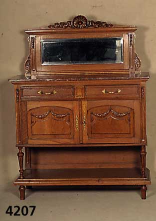 Vertiko, deutsch, um 1880/90, GrÜnderzeit, Korpus Weichholz, Nußbaumfurnier, auf Rahmen gearbeitet, gespiegeltes Nußbaumfurnier, In- lets mit ...
