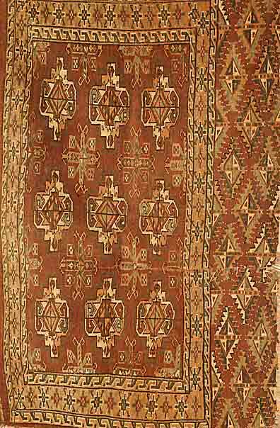 Tekke Djowal Antik . Rußland, Um 1820, Wolle auf Wolle, ca. 128 x 84 cm, SchÄtzwert: 2000.- EURO, EHZ: 5