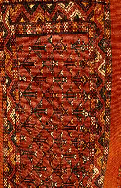 Usbeken Napramatch, Kelimgewebe mit Cicim, um 1900, Wolle auf Wolle, ca. 67 x 36 cm, SchÄtzwert: 800.- EURO, EHZ: 2-3