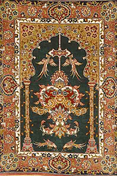 Hereke fein sign, China, ca. 10 Jahre, reine Naturseide, ca. 44 x 30 cm, SchÄtzwert: 970.- EURO, ca. 2,0 Mio. Kn/qm, EHZ: 1-2