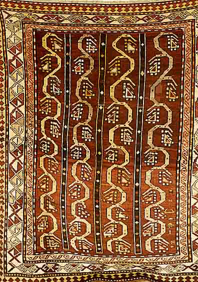 Dagistan, Russland, um 1910, Wolle auf Wolle, ca. 190 x 160 cm, Schätzwert: 2500.- EURO, EHZ: 3