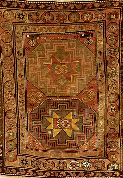 Kazak datiert 1915, Russland, um 1915, Wolle auf Wolle, ca. 171 x 137 cm, Schätzwert: 2700.- EURO, EHZ: 3