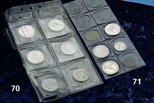 Konvolut 6 MÜnzen, DDR 10 Mark, u. a. Hut- ten, Humboldt, Charité, Schauspielhaus; ss bis vz