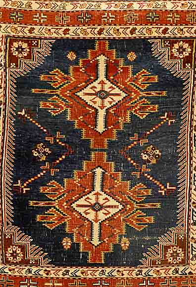 Erivan, Rußland, um 1910, Wolle auf Wolle, ca. 123 x 110 cm, SchÄtzwert: 1150.- EURO, EHZ: 4
