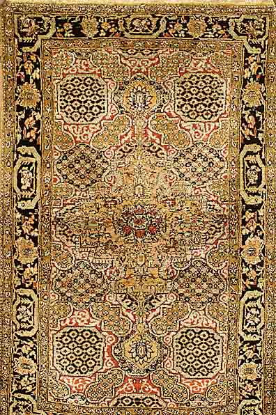 Ghom Seide fein, Persien, ca. 45 Jahre, reine Naturseide, ca. 130 x 83 cm, SchÄtzwert: 1450.- EURO, EHZ: 2-3
