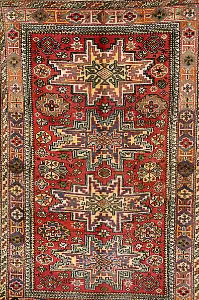 Leschgi, Rußland, ca. 70 Jahre, Wolle auf Wolle, ca. 200 x 130 cm, SchÄtzwert: 1150.- EURO, EHZ: 2-3