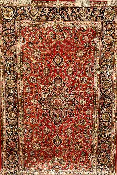 Keschan Seide, Persien, ca. 70 Jahre, reine Naturseide, ca. 222 x 136 cm, SchÄtzwert: 6000.- EURO, EHZ: 2