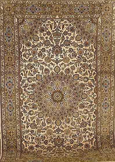Keschan fein, Persien, ca. 30 Jahre, Flor Wolle mit Seide, ca. 248 x 148 cm, SchÄtzwert: 1650.- EURO, EHZ: 2