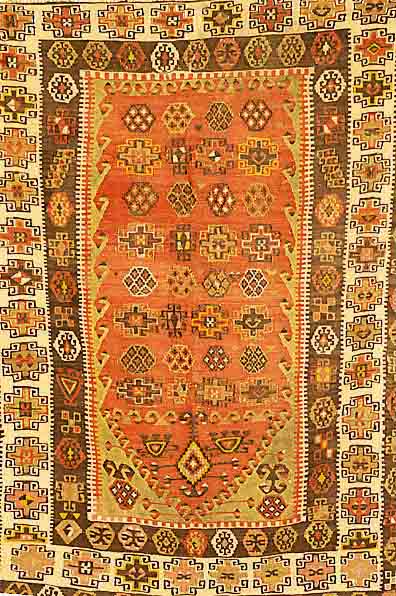 Aydin Kelim, um 1910, Wolle auf Wolle, ca. 148 x 112 cm, SchÄtzwert: 950.- EURO, EHZ: 2