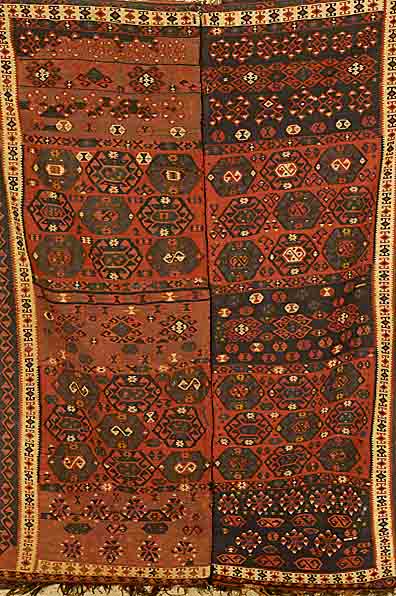 Vav Kelim, TÜrkei, ca. 40 Jahre, Wolle auf Wolle, ca. 197 x 143 cm, SchÄtzwert: 1100.- EURO, EHZ: 3, 2 bahnig