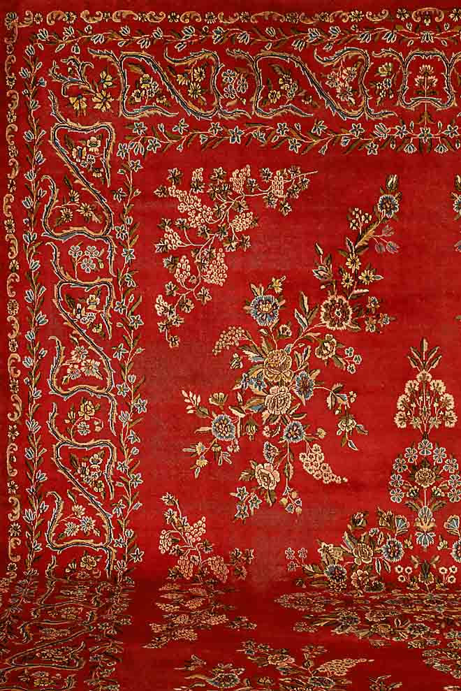 Kerman sehr fein, Persien, ca. 50 Jahre, Wolle auf Baumwolle, ca. 522 x 356 cm, SchÄtzwert: 5800.- EURO, Leichte Gebrauchsspuren