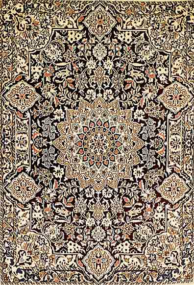 Nain, Persien, 30 Jahre, Korkwolle mit Seide, ca. 130 x 92 cm, SchÄtzwert: 1150.- EURO, EHZ: 1-2