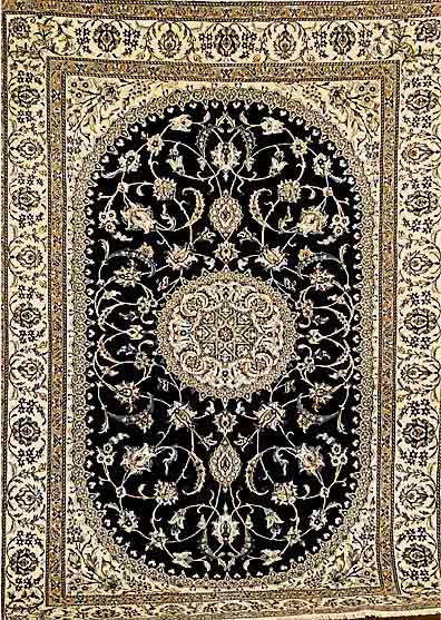 Nain fein, Persien, ca. 10 Jahre, Korkwolle mit Seide, ca. 210 x 148 cm, SchÄtzwert: 3200.- EURO, ca. 900.000 Kn/qm, EHZ: 1-2