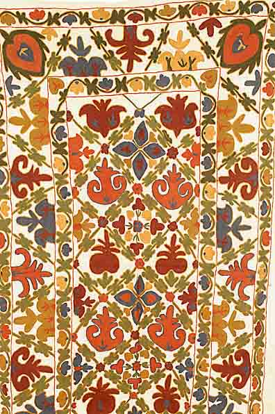 Susani Stickerei, Buchara, ca. 40 Jahre, Baumwolle/Seide, ca. 153 x 90 cm, SchÄtzwert: 800.- EURO, EHZ: 2