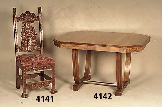 2 StÜhle, deutsch, um 1925/35, Eiche massiv, sogenannter FlÄmischer Barock, Schnitzereien aus dem Vollholz, Bildhauerarbeiten, Darstel- lung von ...
