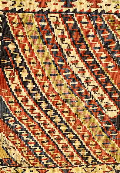 Kelim Taschenfront, Shasavan Persien, um 1940, Wolle auf Wolle, ca. 44 x 44 cm, SchÄtzwert: 650.- EURO, EHZ: 4