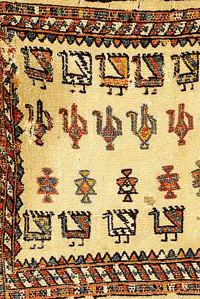 Sumak Tasche Gascgahi, Persien, um 1920, Wolle auf Wolle, ca. 55 x 45 cm, SchÄtzwert: 650.- EURO, EHZ: 4-5