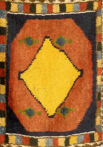 Gabbeh Alt, Persien, ca. 60 Jahre, Wolle auf Wolle, ca. 95 x 70 cm, SchÄtzwert: 850.- EURO, EHZ: 2-3