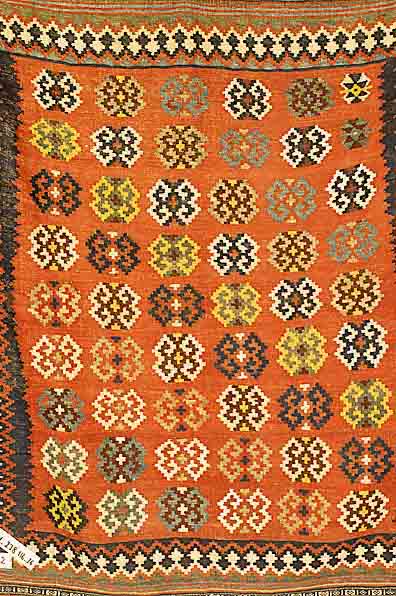 Kelim Gaschgahi, Persien, ca. 60 Jahre, Wolle auf Wolle, ca. 190 x 150 cm, SchÄtzwert: 950.- EURO, EHZ: 3