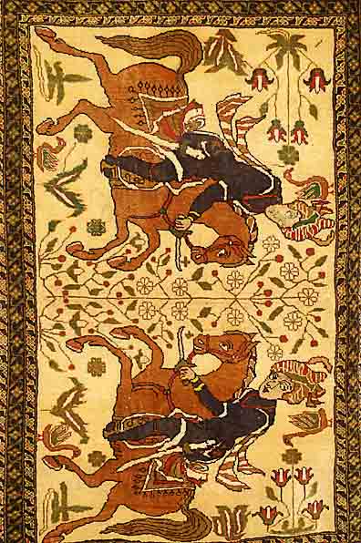 Gochan, Persien, ca. 40 Jahre, Wolle mit Seide, ca. 130 x 85 cm, SchÄtzwert: 950.- EURO, EHZ: 2-3
