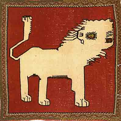 Kaschkuli, Persien, ca. 50 Jahre, Wolle auf Baumwolle, ca. 70 x 70 cm, Schätzwert: 550.- EURO, EHZ: 3