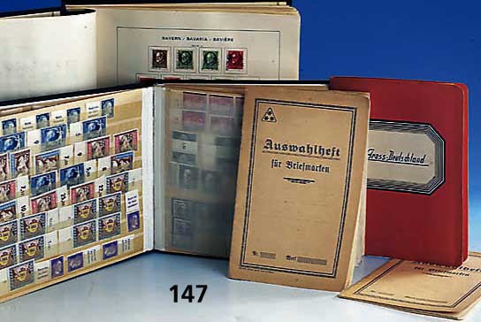 Briefmarkensammlung, Deutschland, Schaubek Groß-Deutschland, Schwerpunkt 3. Reich gest./ungest., Ungest. gefalzt, gute Wert, spitzenwerte ...