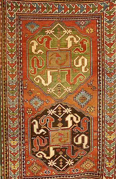 Wolkenband Kazak, Rußland, um 1880, Wolle auf Wolle, ca. 211 x 133 cm, SchÄtzwert: 8000.- EURO, EHZ: 3