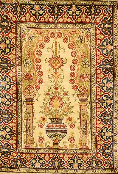Hereke sign., TÜrkei, ca. 30 Jahre, reine Naturseide, ca. 78 x 57 cm, SchÄtzwert: 3500.- EURO, EHZ: 2