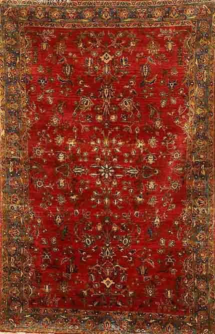 Keschan Seide, Persien, um 1900, reine Naturseide, ca. 203 x 133 cm, SchÄtzwert: 13500.- EURO, EHZ: 2-3, selten