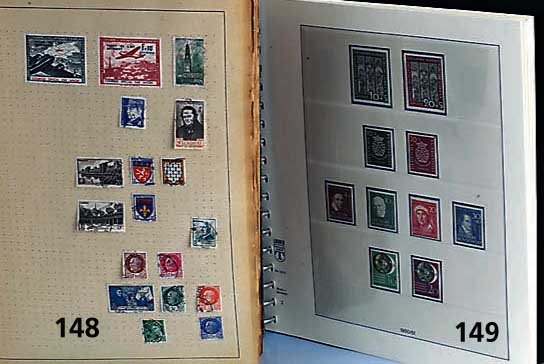 Briefmarken-Sammlung, Bundesrepublik 1949 - 1959, komplett, Michel-Nr. 111-325 (außer Ziffernserie 123-138), postfrisch ohne Falz o.Ä., ...