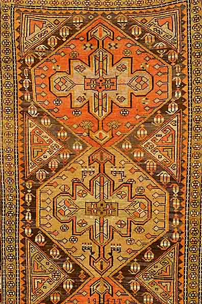 Kazak, Russland, um 1920, Wolle auf Wolle, ca. 230 x 105 cm, Schätzwert: 1650.- EURO, EHZ: 2-3