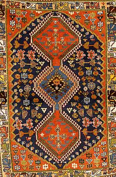 yalameh, Persien, ca. 40 Jahre, Wolle auf Wolle, ca. 150 x 109 cm, SchÄtzwert: 550.- EURO, EHZ: 2-3
