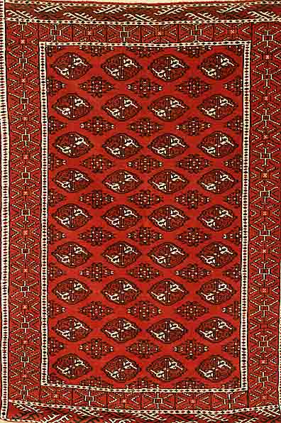 Torkmenistan, ca. 20 Jahre, Wolle auf Wolle, ca. 188 x 132 cm, SchÄtzwert: 1200.- EURO, EHZ: 1-2