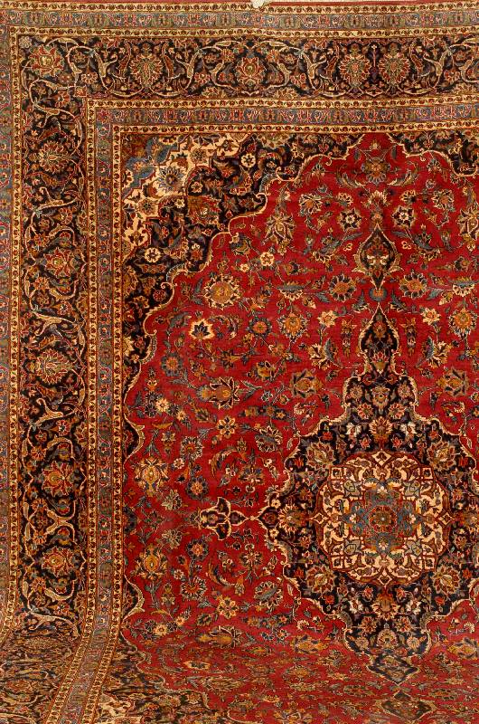 Keschan, Persien, ca. 40 Jahre, Wolle auf Baumwolle, ca. 432 x 328 cm, Schätzwert: 3500.- EURO, Reinigungsbedürftig, EHZ: 2. Gute r ...
