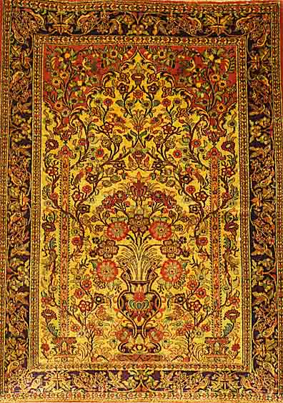Ghom Seide, Persien, ca. 20 Jahre, reine Naturseide, ca. 154 x 111 cm, SchÄtzwert: 2800.- EURO, ca. 800.000 Kn/qm, EHZ: 1-2