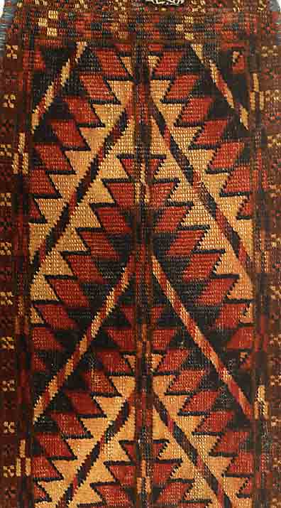 Taschenfront Torkmenestan, um 1900 Wolle auf Baumwolle, ca. 43 x 21 cm, SchÄtzwert: 650.- EURO, EHZ: 4,