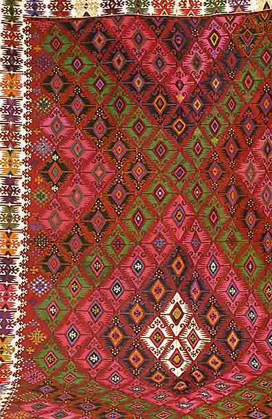 Kelim Anatolien, Türkei, ca. 50 Jahre, Wolle auf Wolle, ca. 466 x 250 cm, Schätzwert: 1400.- EURO, EHZ: 2-3,
