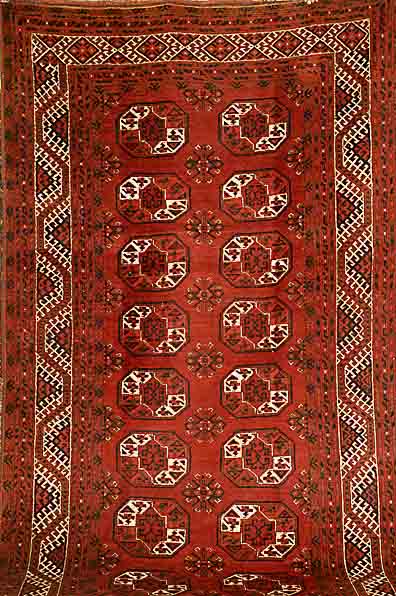 Kizel Ayak, Tormanestan, um 1920, Wolle auf Wolle, ca. 336 x 186 cm, Schätzwert: 1200.- EURO, EHZ: 3-4,