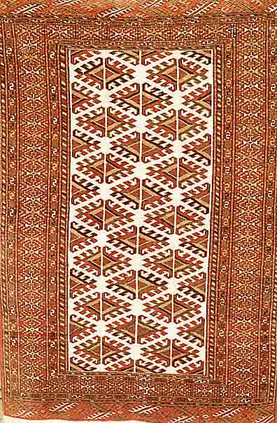 Yamut, Rußland, ca. 40 Jahre, Wolle auf Wolle, ca. 156 x 108 cm, SchÄtzwert: 750.- EURO, EHZ: 2-3