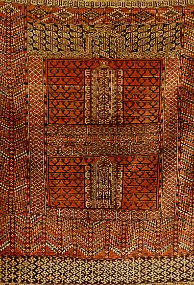 Tekke Engsi, Torkmanestan, um 1900, Wolle auf Wolle, ca. 152 x 134 cm, SchÄtzwert: 2600.- EURO, EHZ: 3-4,