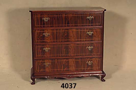 Kommode, England, um 1910, Mahagoni, teils massiv, teils furniert, Schublade aus Eiche massiv, schÖne Einlegearbeit, qualitÄtvolles MÖbel, ohne ...