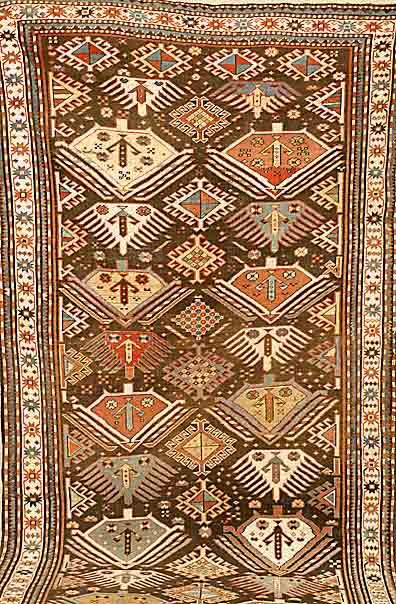 Adler Kazak, Rußland, ca. 1870 Jahre, Wolle auf Wolle, ca. 253 x 134 cm, SchÄtzwert: 8000.- EURO, EHZ: 4