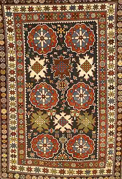 Kuba, Rußland, um 1890, Wolle auf Wolle, ca. 190 x 128 cm, SchÄtzwert: 4500.- EURO, EHZ:3-4