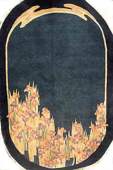 China (Oval), China, um 1920, Wolle auf Baumwolle, ca. 220 x 137 cm, Schätzwert: 1800.- EURO, EHZ: 3