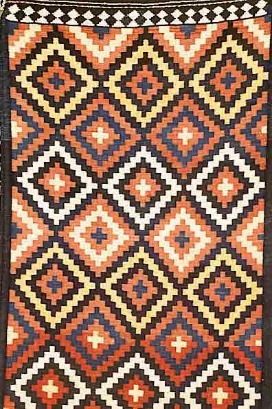 Shasavan Kelim, Persien, um 1950, Wolle auf Baumwolle, ca. 276 x 110 cm, Schätzwert: 650.- EURO.EHZ 3