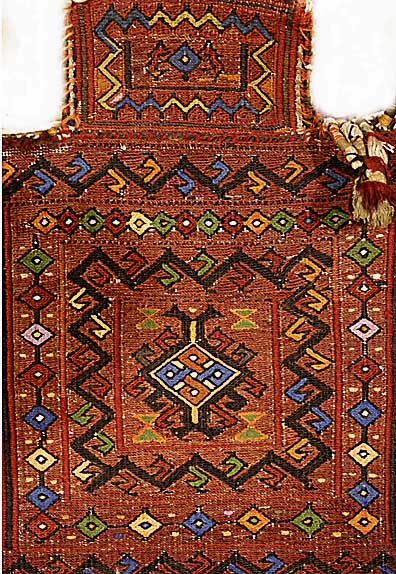 Salztasche Bachtiar Sumak, Persien, um 1920, Wolle auf Wolle, ca. 55 x 48 cm, SchÄtzwert: 390.- EURO, EHZ: 2-3