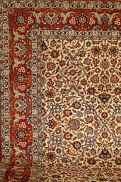 Esfahan Mobareke Alt, Persien, um 1935, Wolle auf Baumwolle, ca. 403 x 310 cm, SchÄtzwert: 2700.- EURO, (gereinigt), EHZ: 3