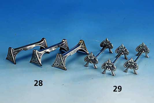 12 MesserbÄnckchen, WMF um 1900/05, Metall versilbert, Modell 144, sign., WMF- Bienenkopfmarke 1/0, L. ca. 9 cm